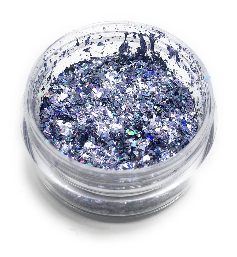 NOCTÍS Silver glitter, nail art
