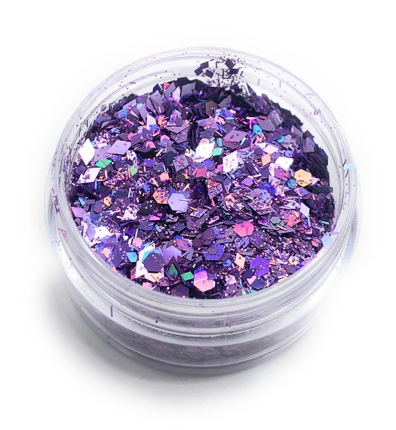 NOCTÍS Purple glitter, nail art