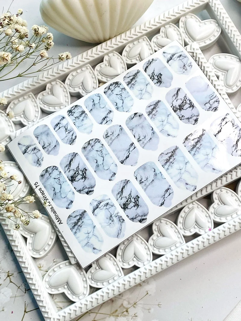 Nagelfolie 75 Nail Wraps für Maniküre AMINAILS