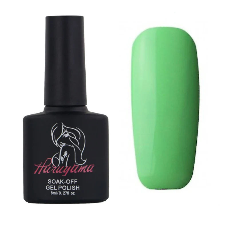 Haruyama Green gel nail polish 156