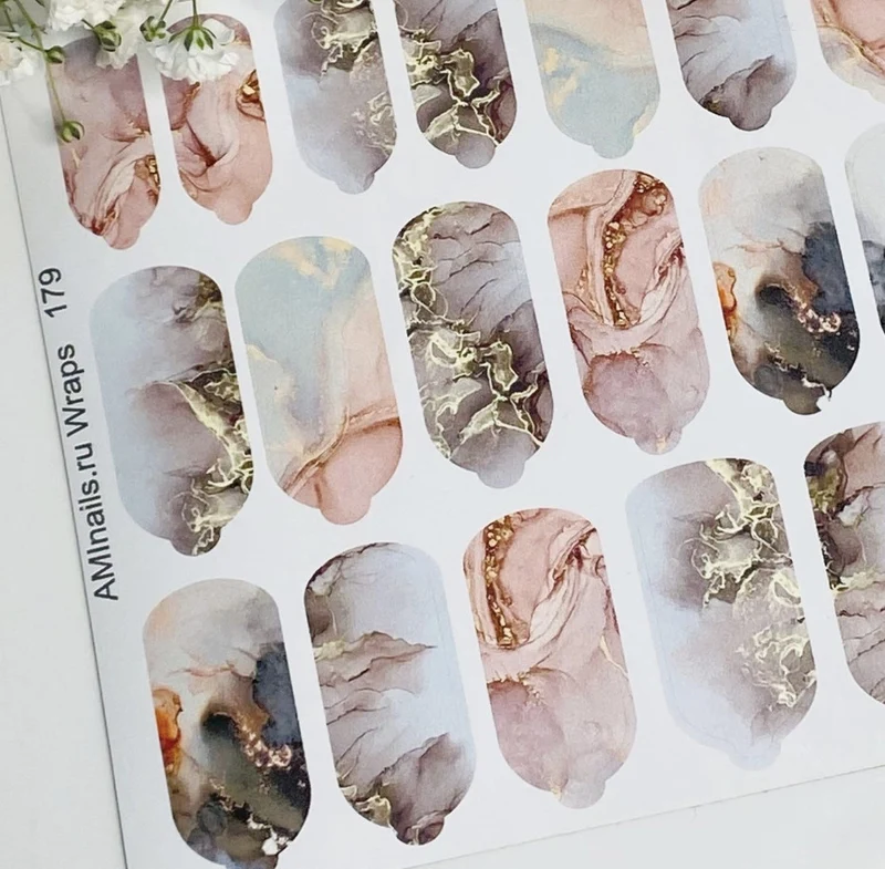 Nagelfolie 179 Nail Wraps für Maniküre AMINAILS