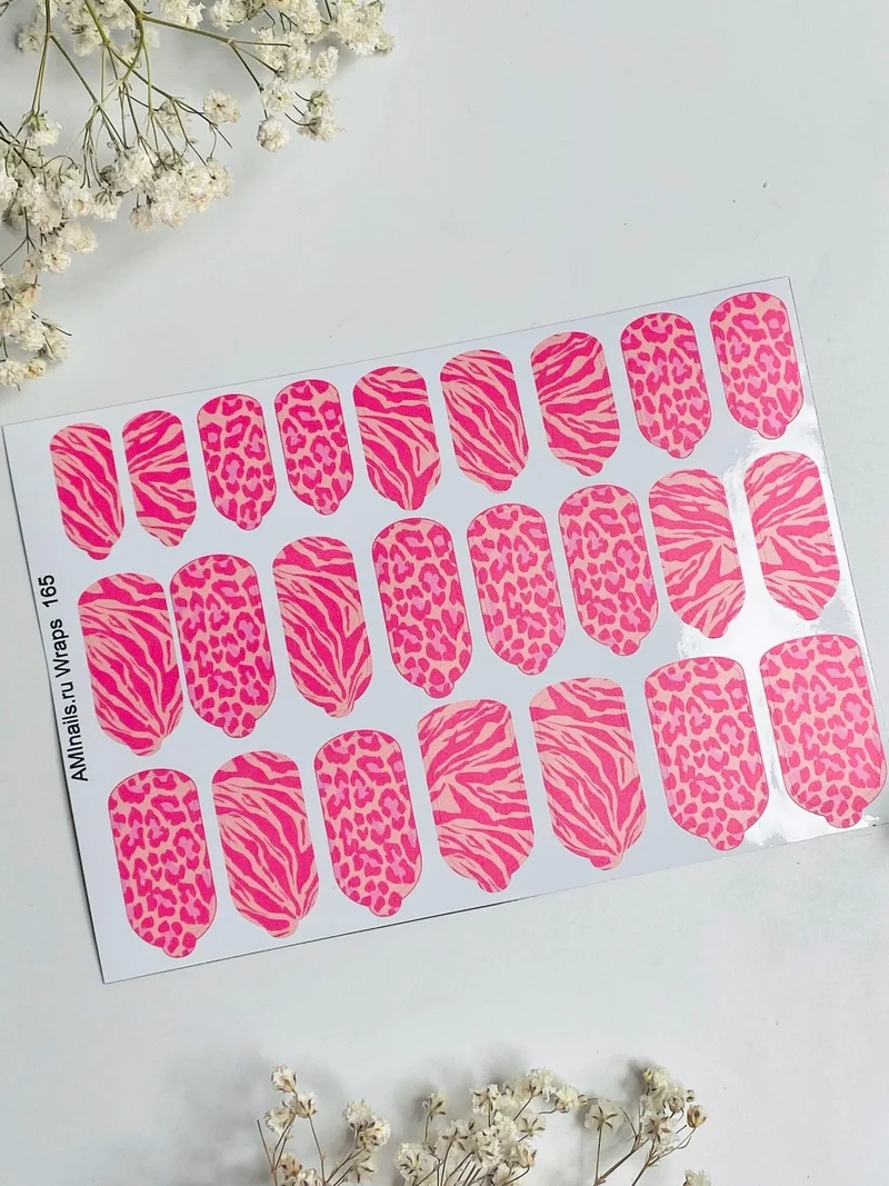 Nagelfolie 165 Nail Wraps für Maniküre AMINAILS