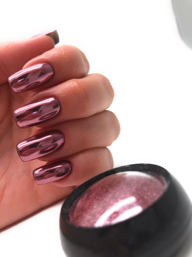 NOCTÍS Pink rose chrome metallic powder