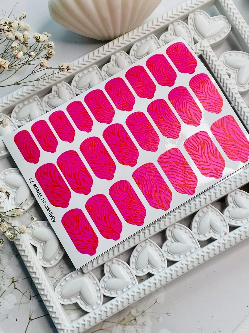 Nagelfolie 71 Nail Wraps für Maniküre AMINAILS