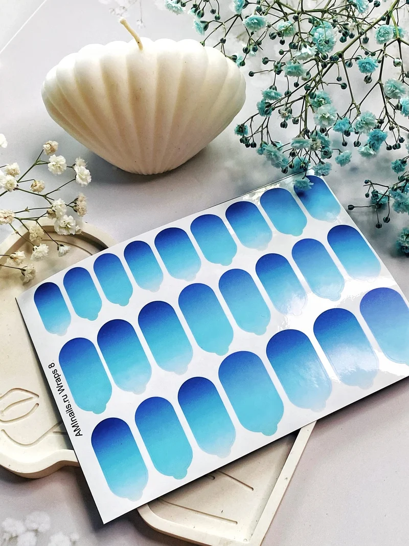 Nagelfolie 08 Nail Wraps für Maniküre AMINAILS