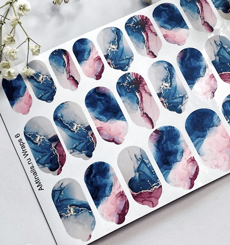 Nagelfolie 06 Nail Wraps für Maniküre AMINAILS