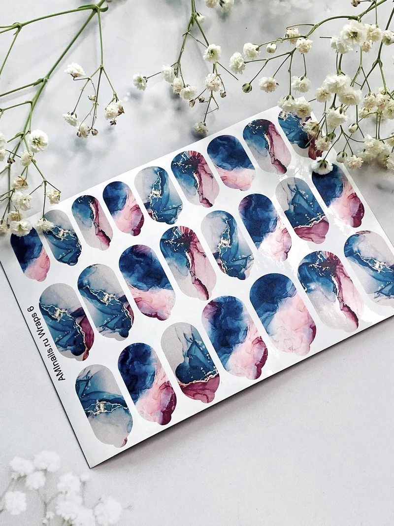 Nagelfolie 06 Nail Wraps für Maniküre AMINAILS