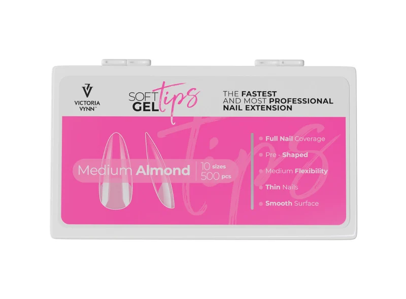 MEDIUM ALMOND - SOFT GEL TIPS 500stk VICTORIA VYNN