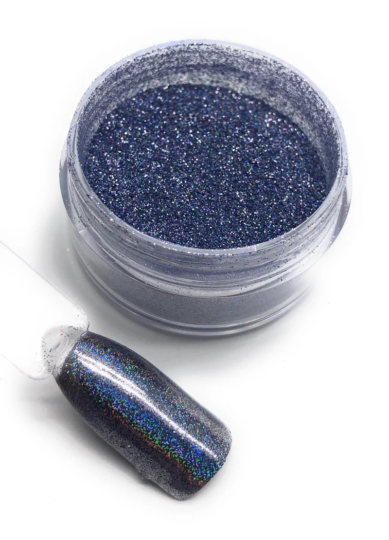 NOCTÍS Blue holographic metallic chrome nail powder