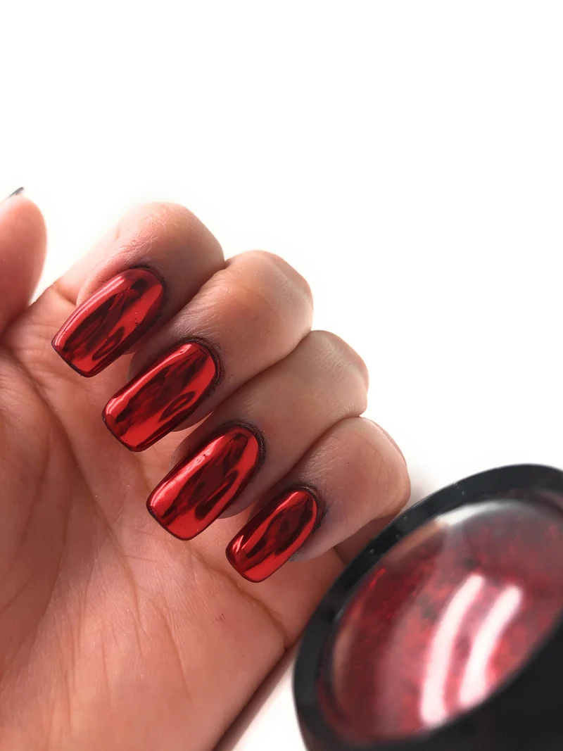 NOCTÍS Red chrome nail powder