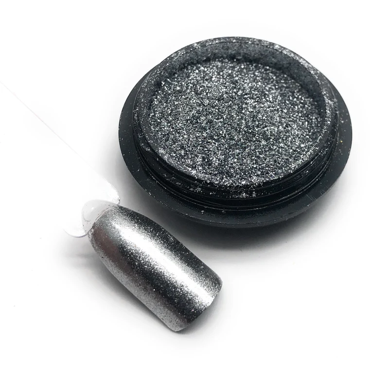 NOCTÍS Silver metallic chrome nail powder
