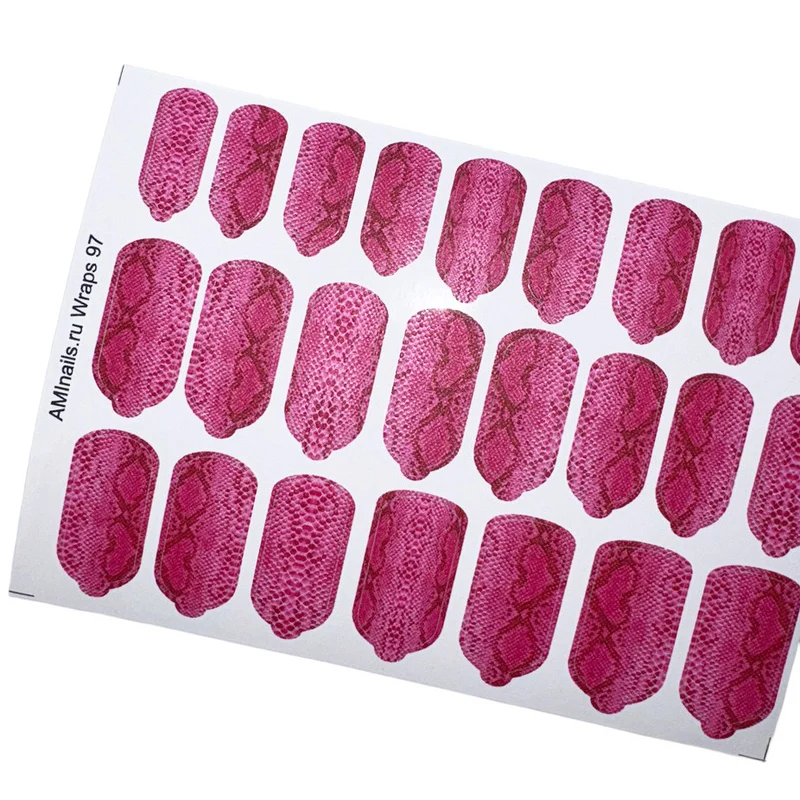 Nagelfolie 97 Nail Wraps für Maniküre AMINAILS