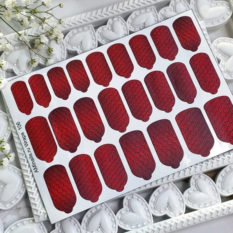 Nagelfolie 106 Nail Wraps für Maniküre AMINAILS