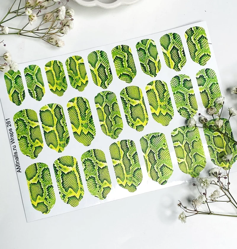 Nagelfolie 281 Nail Wraps für Maniküre AMINAILS