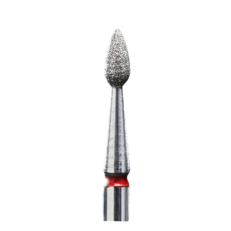STALEKS PRO Flame drop, Diamond e-file nail drill bits 2.3mm – soft grit, manicure nail tools, Russian manicure nail drill bits, cuticle cutter FA40R023/5