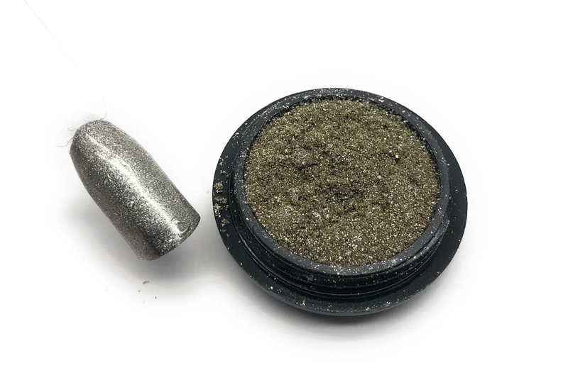 NOCTÍS Silver metallic chrome nail powder