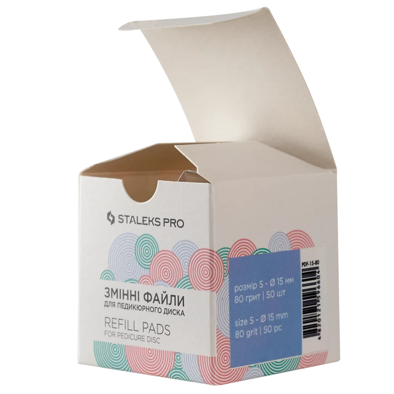 STALEKS PRO Pedicure disc, podo disc, 80 / 100 / 180 / 240 /320 grit refill pads, small