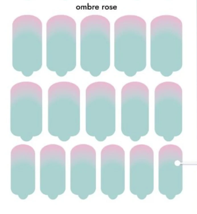 Nagelfolie Ombre rose - Nail Wraps by Provocative Nails