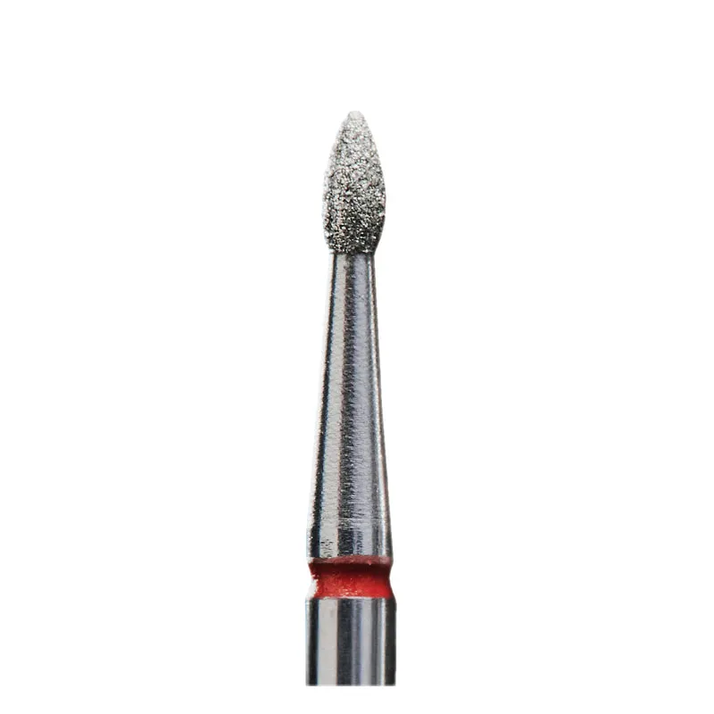 STALEKS PRO Flame drop, Diamond e-file nail drill bits 1.8mm – soft grit, manicure nail tools, Russian manicure nail drill bits, cuticle cutter FA60R018/4