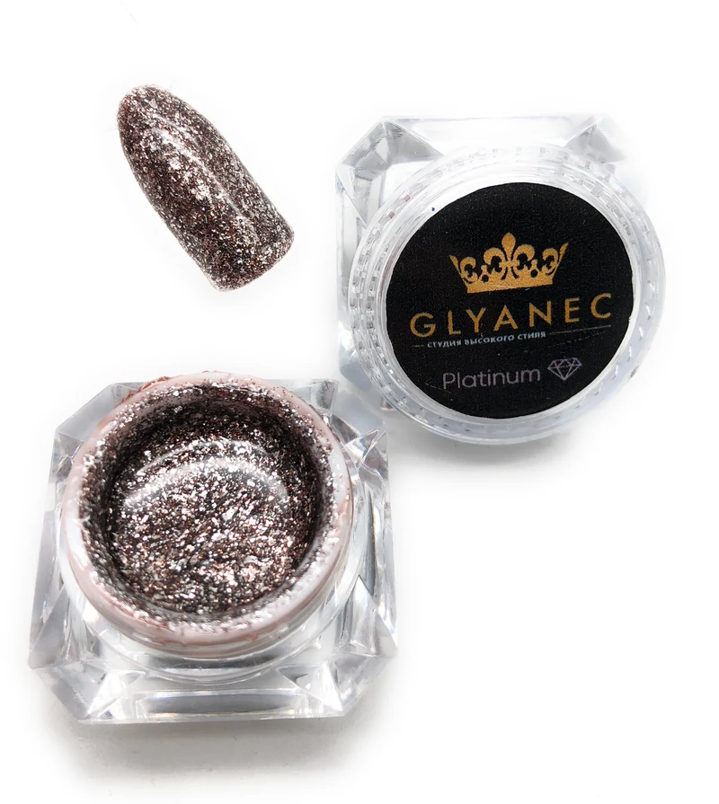 Glyanec metallic red nail gel