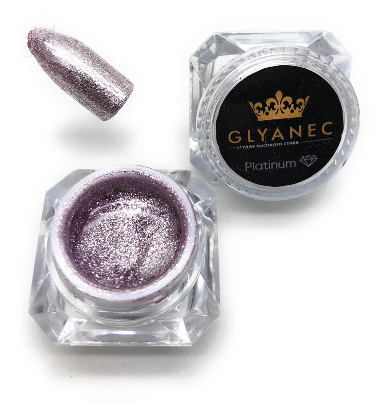 Glyanec metallic pink nail gel