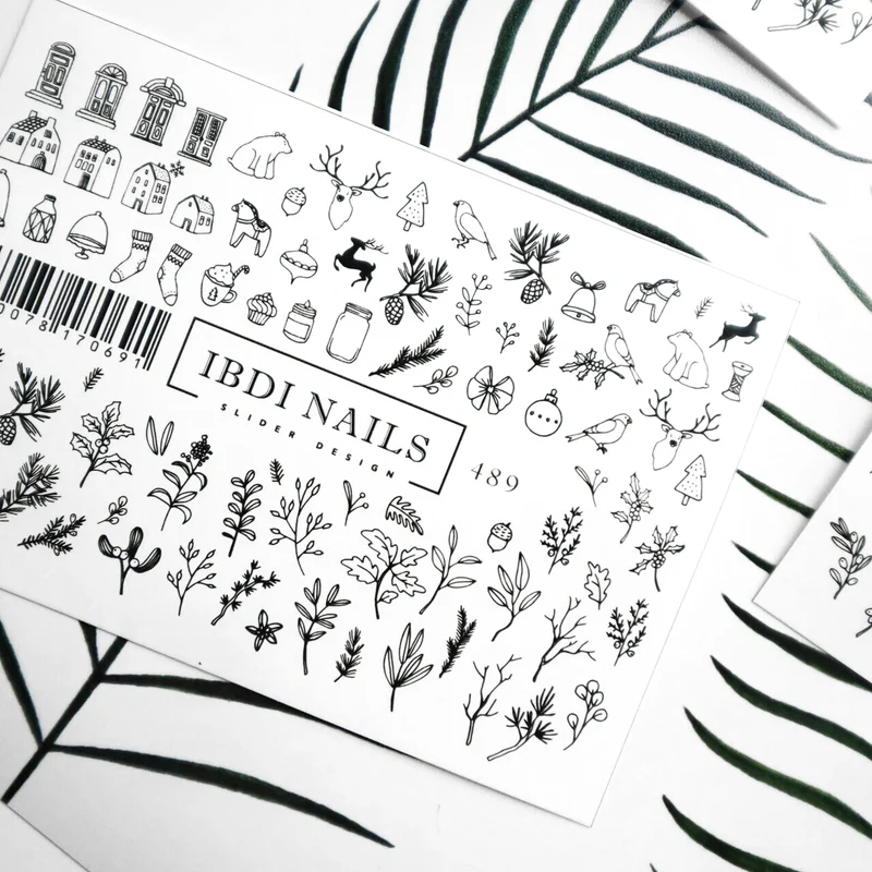IBDI Winter and Christmas nail decals / sliders #489