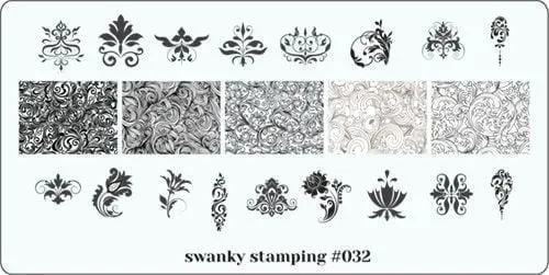 Stamping Platte Schablone Nr. 032 von Swanky