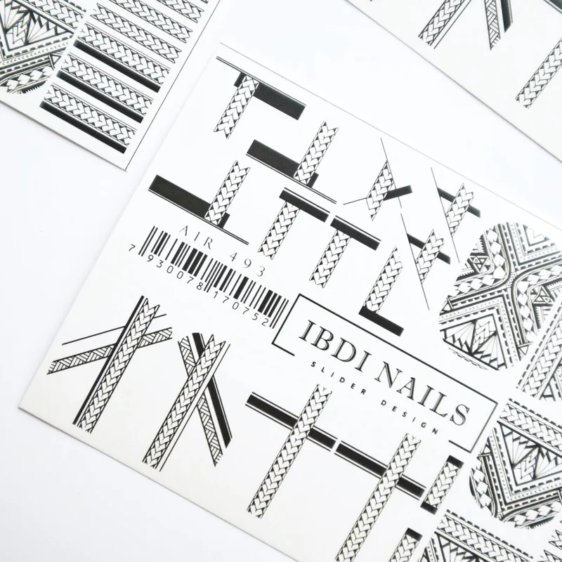 IBDI Geometric pattern nail decals / sliders #Air 493