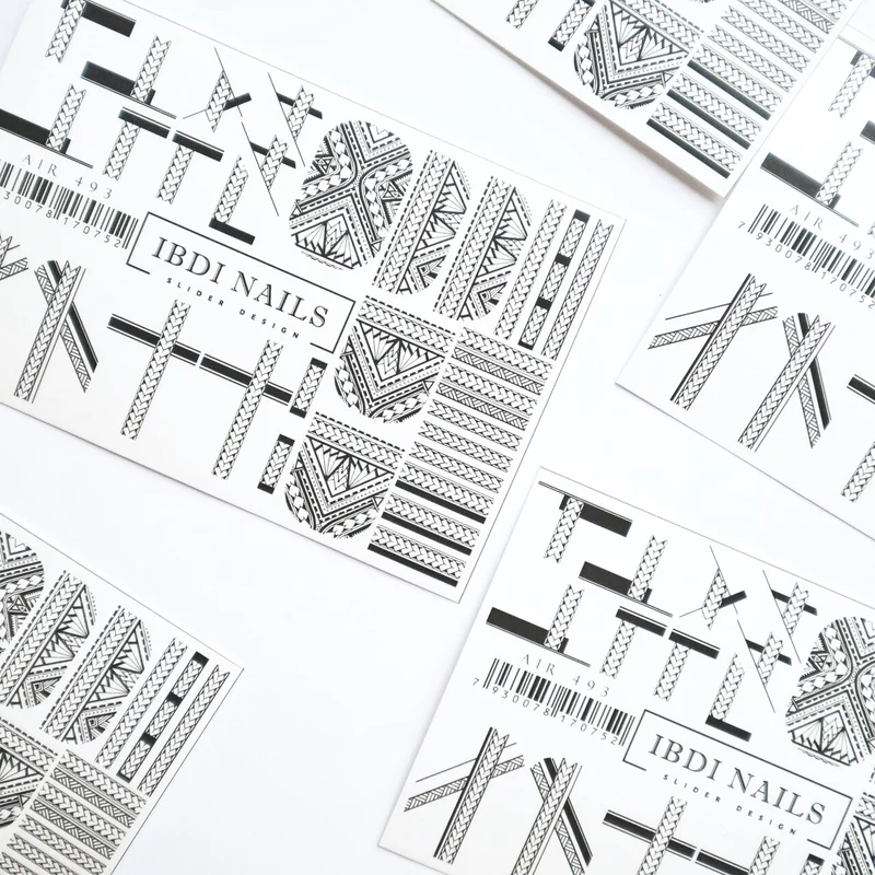 IBDI Geometric pattern nail decals / sliders #Air 493
