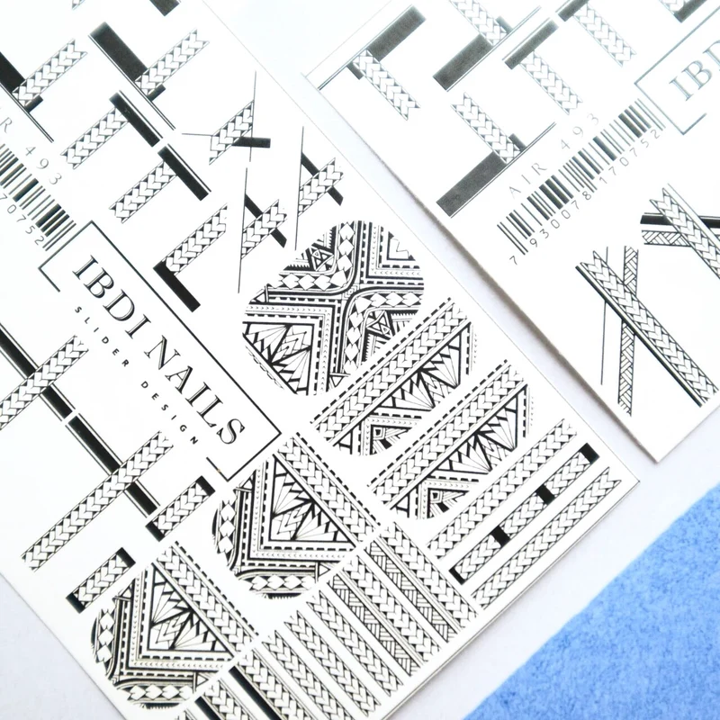 IBDI Geometric pattern nail decals / sliders #Air 493