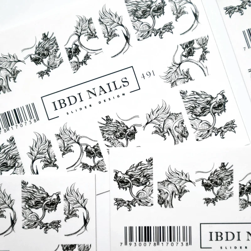 IBDI Dragon nail decals / sliders #491
