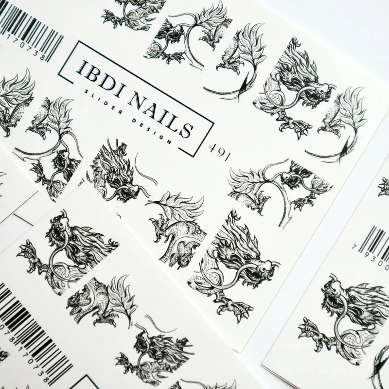 IBDI Dragon nail decals / sliders #491