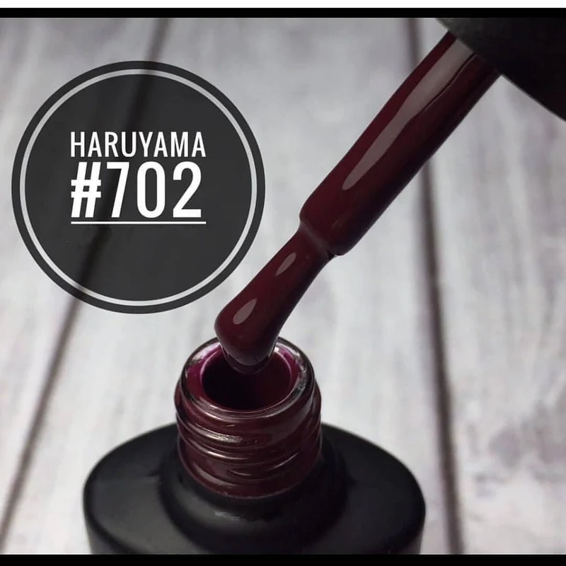 Haruyama Dark Red gel nail polish 702