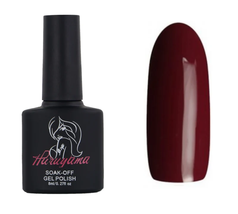 Haruyama Burgundy Eggplant gel nail polish 657