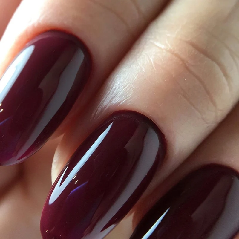 Haruyama Burgundy Eggplant gel nail polish 657