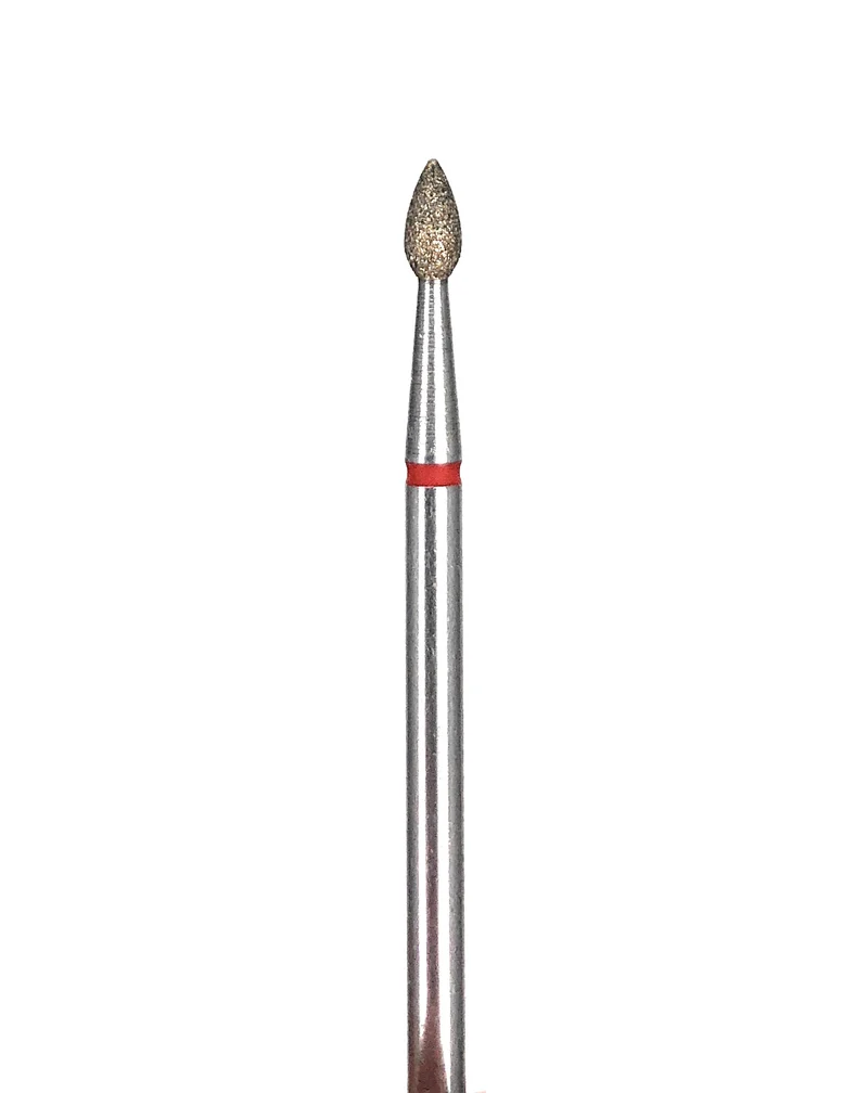 Diamond e-file nail drill bits - flame (Drop), soft grit, Russian Manicure electric file nail drill bit, cuticle cutter