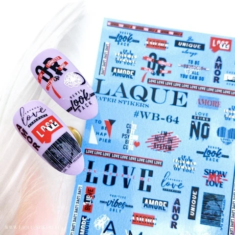 Sticker Design WB64 (Wasserlösliche Aufkleber) von Laque