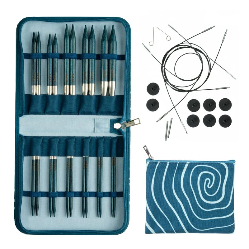 Betula austauschbares Rundstricknadel-Set Deluxe – Cerulean
