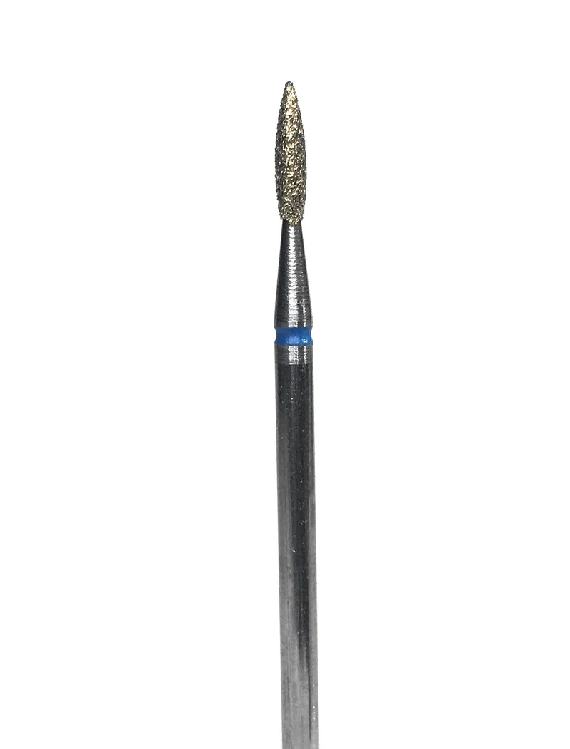 Diamond e-file nail drill bits 1.8mm - flame, medium grit, Russian manicure nail drill bits, non painful cuticle cutter