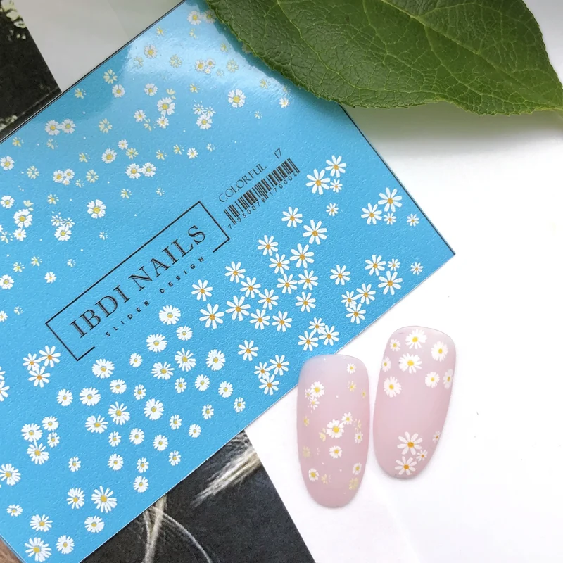 IBDI Tiny flower nail decals / sliders #colorful 17