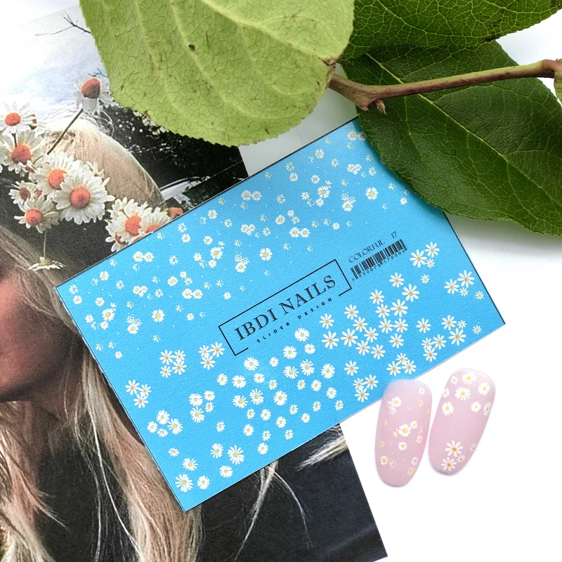 IBDI Tiny flower nail decals / sliders #colorful 17