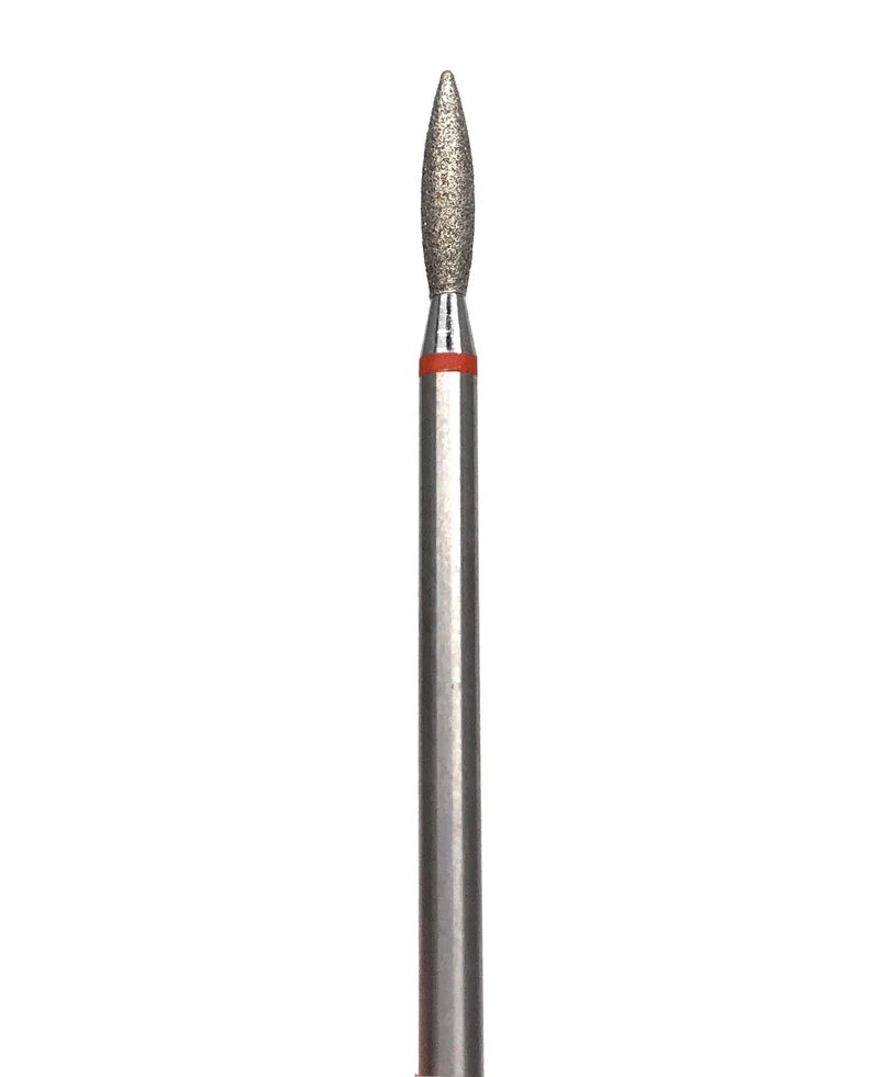 Diamond e-file nail drill bits 2.3mm - flame (Drop), soft grit, Russian manicure nail drill bits, non painful cuticle cutter