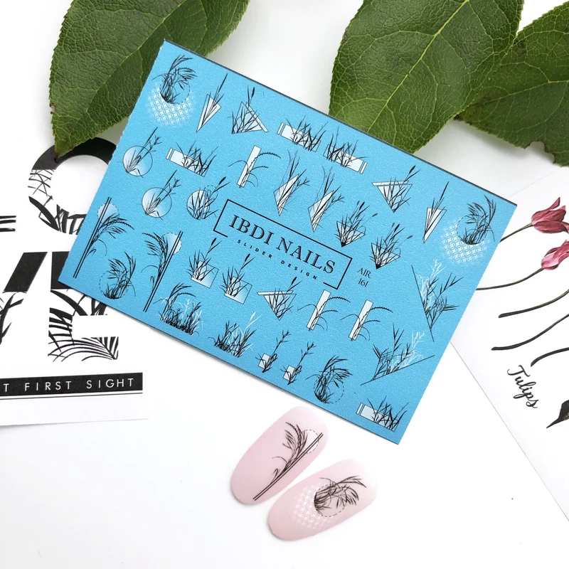IBDI Abstract plant nail decals / sliders 161