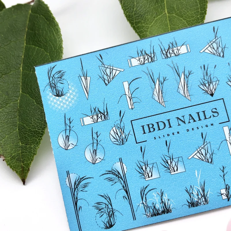 IBDI Abstract plant nail decals / sliders 161