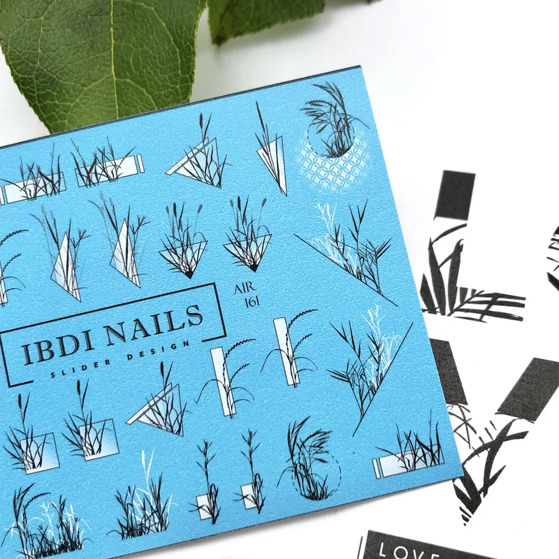 IBDI Abstract plant nail decals / sliders 161