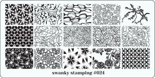 Stamping Platte Schablone Nr. 024 von Swanky