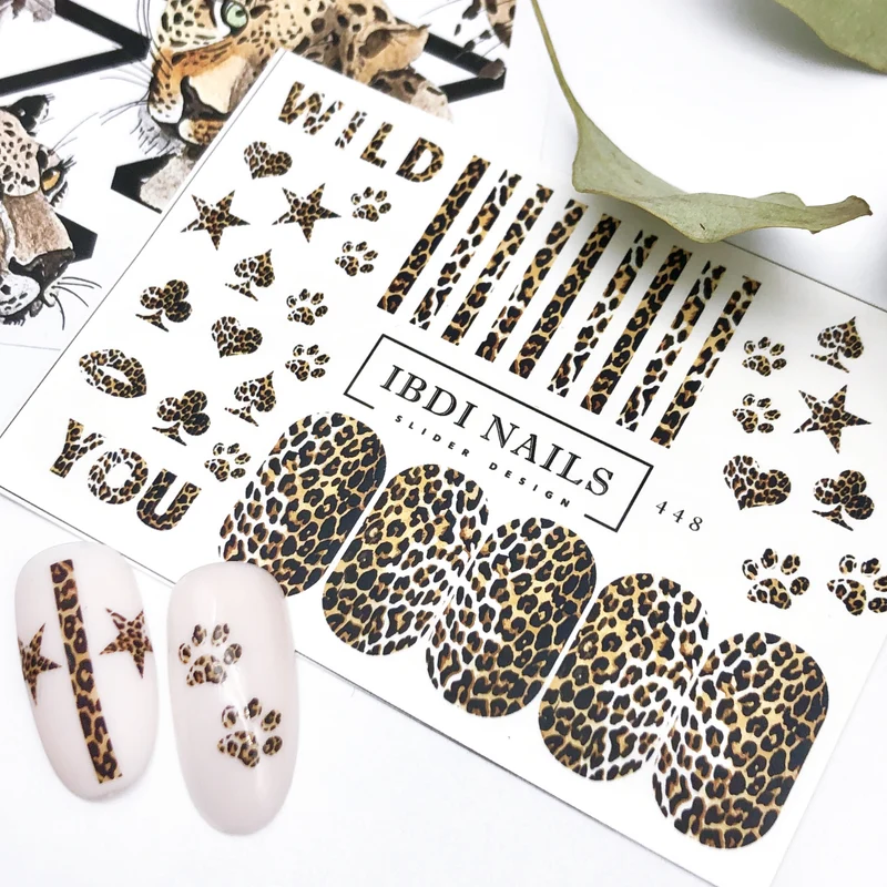 IBDI Leopard nail decals / sliders #448