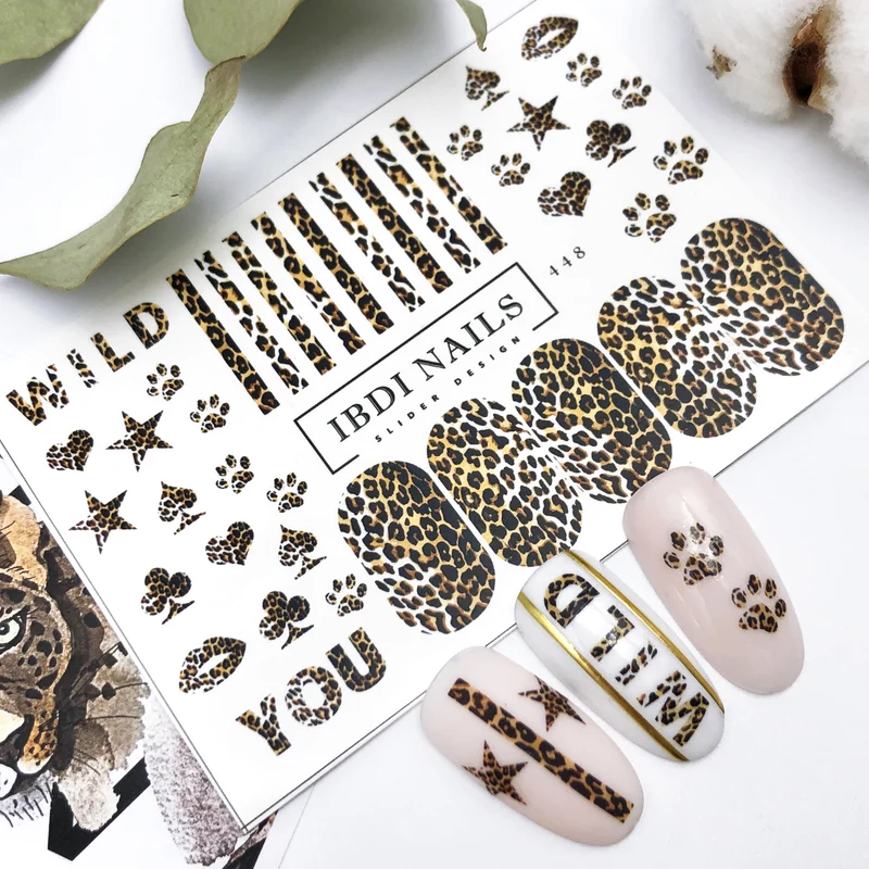 IBDI Leopard nail decals / sliders #448