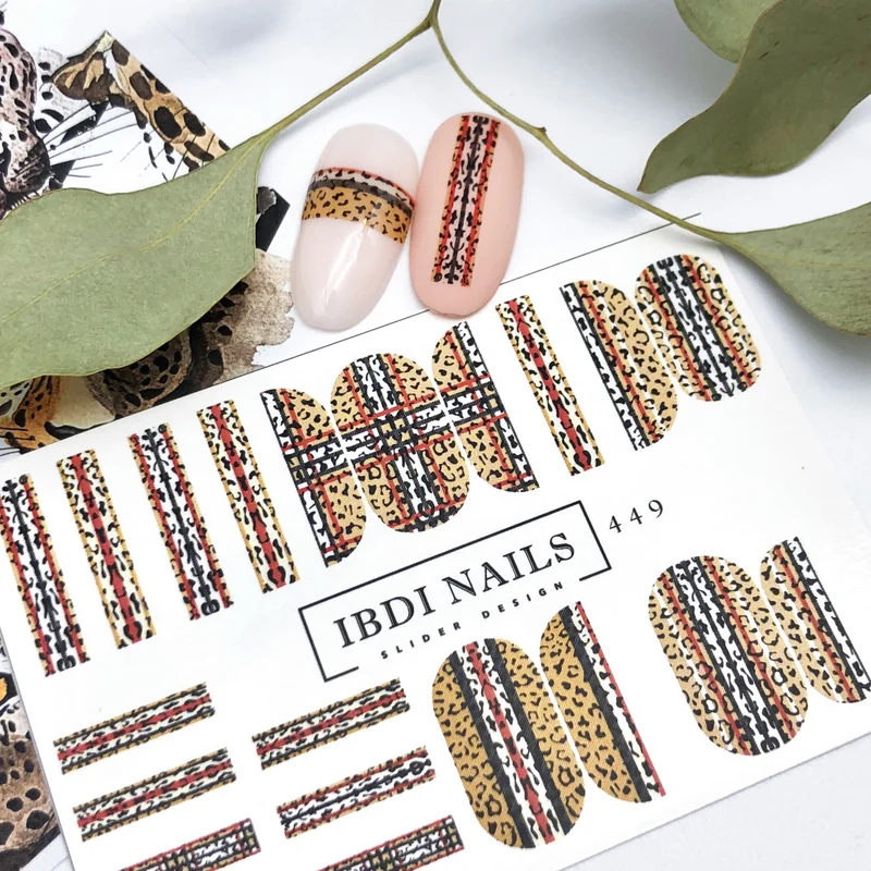 IBDI Leopard nail decals / sliders #449