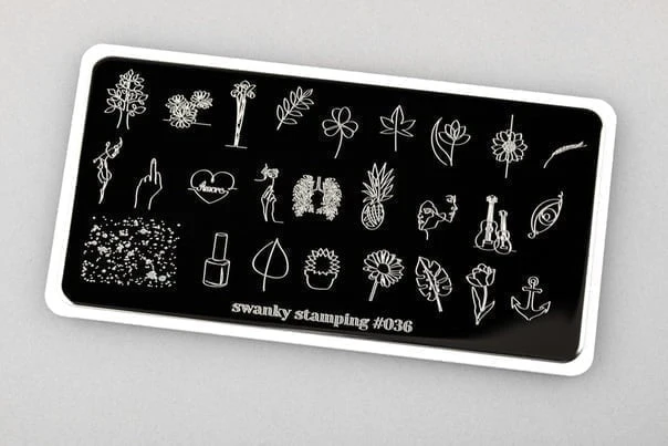 Stamping Platte Schablone Nr. 036 von Swanky